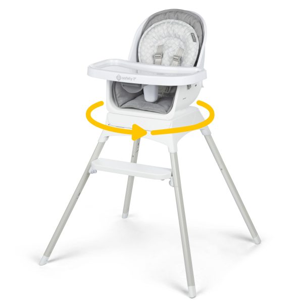Safety 1St Grow and Go Rotating High Chair, Soft Ash