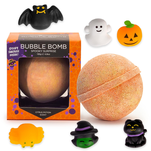 Christmas Bath Bomb for Kids with Surprise Bath Toys inside (Gift Set) - Stocking Stuffers for Boys and Girls - Holiday Bubble Bath with Cheerful Scent, USA Made by Two Sisters