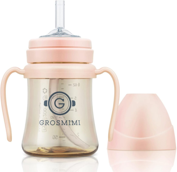 Grosmimi Spill-Proof Magic Sippy Cup – 6 oz (Charcoal)