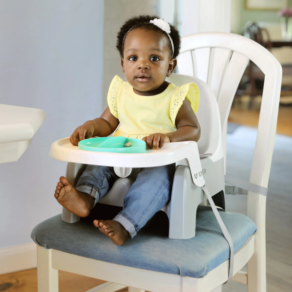 Ingenuity Deluxe Learn-To-Dine Feeding Seat, Ages 6 Months to 3 Years, Orange and Teal