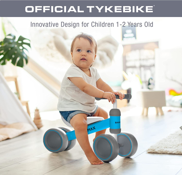 Bammax Official Tykebike® Toddler & Baby Bike | Toddler & Baby Balance Bike Ride on Toy | Easy Glide Wheels & Safer Toddler Bike Steering | Indoor/Outdoor Baby & Toddler Ride on Toy