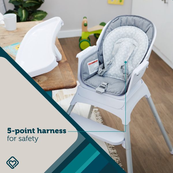 Safety 1St Grow and Go Rotating High Chair, Soft Ash