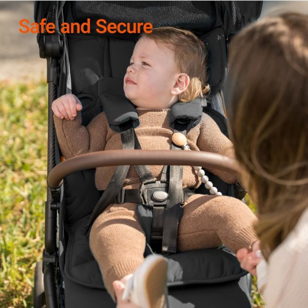 Lightweight Baby Travel Stroller with Carbor Fiber Frame, Compact & Airplane-Friendly, One-Handed Folding Design, Perfect for Toddlers