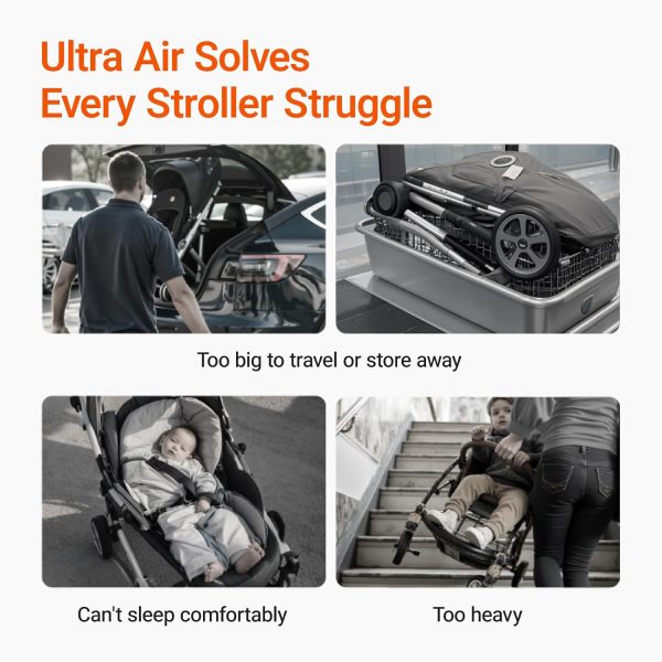 Lightweight Baby Travel Stroller with Carbor Fiber Frame, Compact & Airplane-Friendly, One-Handed Folding Design, Perfect for Toddlers