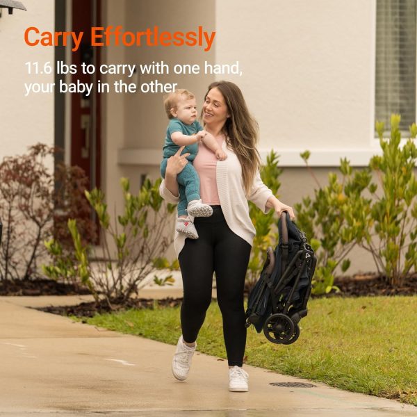 Lightweight Baby Travel Stroller with Carbor Fiber Frame, Compact & Airplane-Friendly, One-Handed Folding Design, Perfect for Toddlers