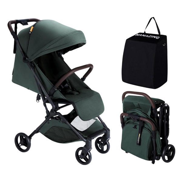 Lightweight Baby Travel Stroller with Carbor Fiber Frame, Compact & Airplane-Friendly, One-Handed Folding Design, Perfect for Toddlers