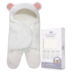 Jam Naturals- Baby Swaddle Blanket, Cute Bear Organic Receiving Swaddling Wrap, Newborn Baby Girl Soft Plush Registry Gift (Pink 3-6M)