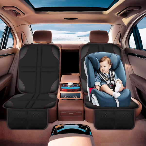 2 Pack Car Seat Protector for Child Car Seat with Non-Slip Backing, Waterproof Car Seat Cover for Pets/Child Car Seat