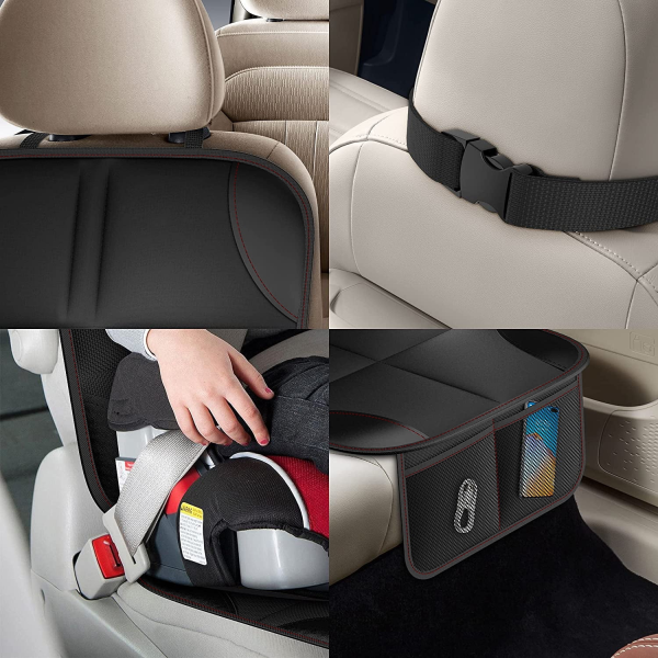 2 Pack Car Seat Protector for Child Car Seat with Non-Slip Backing, Waterproof Car Seat Cover for Pets/Child Car Seat